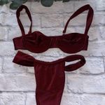Ark Swimwear HARD Swimwear Womens Amara Burgundy Brazilian Bikini Set Size XS Photo 1