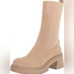 Steve Madden  Hesitant Sand Suede Block Heel Pull On Mid
Calf Fashion Boots Sz8 Photo 5