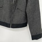 Lucky Brand Black Tweed Moto Jacket Cropped Zip Up Zip Pockets Lined Size S Photo 2