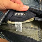 American Eagle  Denim Leather Detail Shorts Photo 3