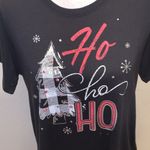 Holiday Time  HoHoHo black Christmas short sleeve shirt Photo 2