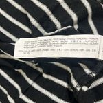 ZARA  Top Sz L Black/White Stripes Linen Blend Long Sleeves Lace Detail Photo 9
