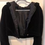 Edge Cropped Black Teddy Jacket  Photo 0