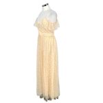 The Vintage Shop Sparkled Mesh Overlay Prom Party Dress Cream Gold Size Medium Photo 7