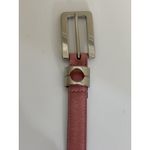 Ellen Tracy Women’s Pink Italian Leather Belt Size Medium Silver Buckle Classic Casual Photo 1