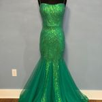Glamorous Green Sequin Dress Size Large Photo 1