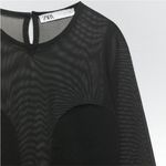 ZARA Black Sexy Bodycon Mesh Maxi Dress Photo 14