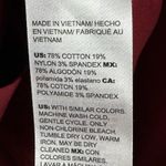 Chico's Top Women 0 US 4 Red Long Sleeve Ruffle Neck Tunic Poplin Button NWT Photo 4