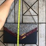 ALDO Black Glitter Clutch Bag Photo 9