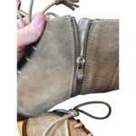 Anne Klein Size 9M Taupe Suede Ankle Booties With Lace-Up Design & 4" Heel Photo 6