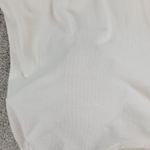 Vintage Womens Shirt XL White Scoop Neck Long Sleeve Ruffle Cuffs Pullover Photo 4