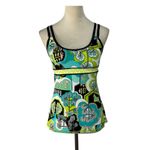 Trina Turk Trina‎ Turk Recreation Tank Top Swimsuit Abstract Print Criss Cross Back Medium Photo 2