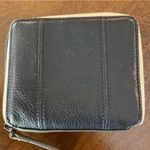 Hammitt  5 North Compact Wallet Black Pebbled‎ Leather Gunmetal Hardware Dust Bag Photo 4