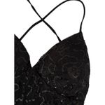 Windsor Starlit Nights Lace Sequin Lace Up Mini Black Homecoming Formal Dress XS NEW Photo 7