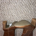 a.n.a . Size 6.5 Ludwig Cognac Stacked Heel Dress Boots Medium Zip Up New No Box Photo 4