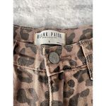 Blank Paige  Womens Brown Tan Cheetah‎ Print Cut Off Denim Shorts Size Small Photo 2