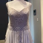 Bohemian Lace Wedding Dress Spaghetti Strap Size 4 NWT Photo 4