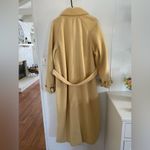 Top Shop light yellow coat size 12 double breasted belted oversized Photo 5