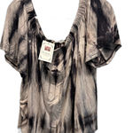 Lida Collection Tie Dye Dark Navy & Gray Top Size L/XL Photo 3