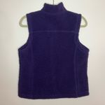 L.L.Bean  Purple Sherpa Vest Embroidered Trim Photo 1
