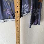 Gloria Vanderbilt ‎ Y2k Shirt Small Blue Floral Long Sleeve Stretch Top Casual Photo 4