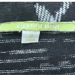 Gianni Bini  Modern Abstract Cowl Neck Knit Top Medium 3/4” Ruched‎ Sleeve Photo 4