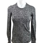 Lululemon Womens Black White Printed Athletic Long Sleeve T Shirt Tee Top Size 4 Photo 0
