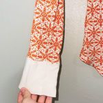 Victoria's Secret Victoria’s Secret Vintage Orange & White Snowflake Thermal Pajama Top Photo 4
