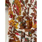 Cleobella  Delfina Mini Dress Orange Brown Pouf Sleeve Square neck S EUC Classic Photo 7