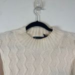 Vintage Wainscott Cream Cable Knit Mock Neck Cotton Sweater Size S Gilmore Girls Photo 2