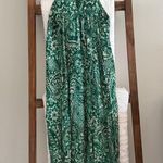 ZARA  Green, Cream & Purple Boho Print High Neck Sleeveless Maxi Dress Photo 0