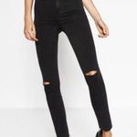 MOTHER LOOKER ANKLE FRAY GUILTY AS SIN BLACK DISTRESSED STRETCH JEANS PANTS 26 Photo 4