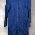 Blue Blue Japan Arigato Indigo 100% Cotton Shirt Dress Button Up Size 1 Size M Photo 0