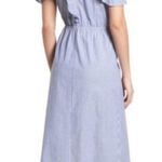 BP Nordstrom .  Preppy Striped Ruffle Dress M Photo 2