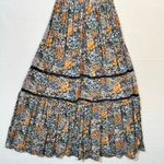 American Eagle Dainty Floral Boho Peasant Maxi Dress Womens Small Crochet Detail Pink Photo 6