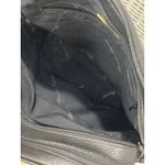 Etienne Aigner Vintage Black Leather Crossbody Bag Gold Medallion 80s 90s Photo 7