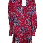 & Other Stories & Other Stories Marinette Dress Paisley Collared Dark Pink Retro 34 2 XS Photo 1