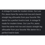 Levi's Women's Low Pro Straight Sz 27 Mid rise Relaxed Through Hip/9’s Style Photo 6