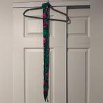 ZARA  Floral Artsy Bohemian Midi Dress Pink Green Belt Festival Balloon Sleeve Photo 5