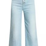 Veronica Beard  Grant Wide-Leg Raw Hem Aire Cropped Jeans Button Fly Flare 29 Photo 0