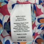 Talbots Womens Top Large Geo Print 100% Cotton Lightweight Blouse Novelty Boho Photo 5