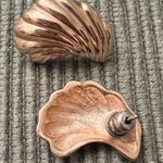 5 pair of gold earrings ships, dangly & swoops gently used Photo 7