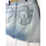 Hollister  Light Blue High Rise Distressed Denim Mini Skirt Size 15 Waist 32 Photo 4