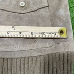 Vintage Leather Vest LG 70s Genuine Leather And Acrylic Vest EUC Tan Photo 5