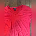 U.S. Polo Assn. Womens V-Neck -Shirt Small RED w/ Logo Casual PREPPY Basics EUC Photo 12