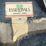 Vintage Y2K Essentials Sleeveless Denim Metal Snap Vest Unisex Medium Pockets Blue Photo 4