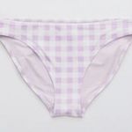 Aerie • NWT Purple Gingham Plaid Bikini Bottom Photo 0