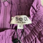 NWT Sea New York Flutter Sleeve Steph Tunic Dress Tiered‎ Ruffle Purple Crocus M Size M Photo 10