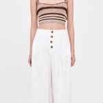 ZARA Knit Crochet Crop Top Brown Tan Size S Photo 1