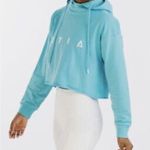 Zyia  Active blue pullover spellout logo hooded sweatshirt lounge Photo 1